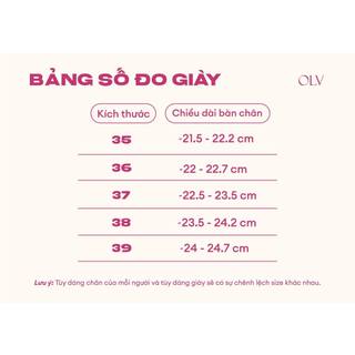 Giày búp bê OLV đế bệt phối lưới thời trang trẻ trung Dot Cap Toe Mesh Ballet Flats nhiều màu