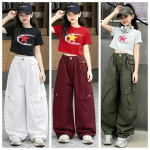 M16.TE - Set Quần Kaki Túi Hộp phối Áo Ngôi Sao cotton co gĩn 4c cho bé Gái/trai