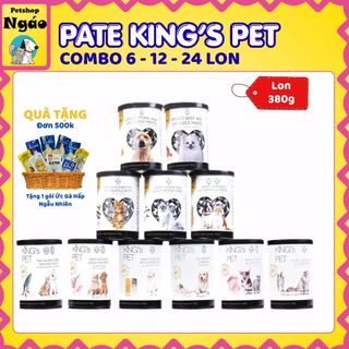 (Thùng) Pate Lon Cho Chó Mèo 380g Từ Thịt Và Rau Củ Nhiều Vị -  King Pet