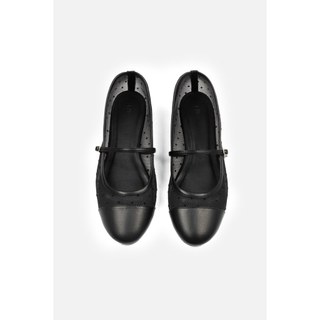 Giày búp bê OLV đế bệt phối lưới thời trang trẻ trung Dot Cap Toe Mesh Ballet Flats nhiều màu