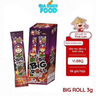 SNACK rong biển Big Roll Tao Kae Noi Vị Truyền thống/ Cay/ Mực/ BBQ Hộp 18g - 6 gói x 3gr
