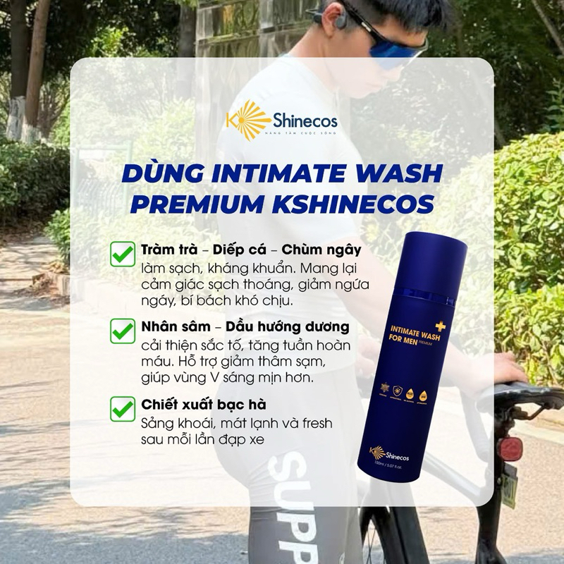Dung Dịch Vệ Sinh Nam Giới Kshinecos Intimate Wash Cooling Hàn Quốc Hương Bạc Hà - Quà Tặng Bạn Trai