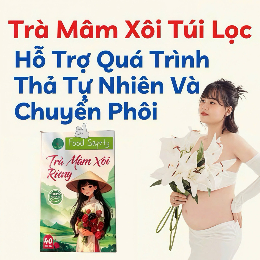 Trà Túi Lọc Lá Mâm Xôi Rừng Hà Lệ Mỹ - Làm Đẹp Niêm Mạc, Hỗ Trợ Thả Tự Nhiên Và Chuyển Phôi IVF, IUI