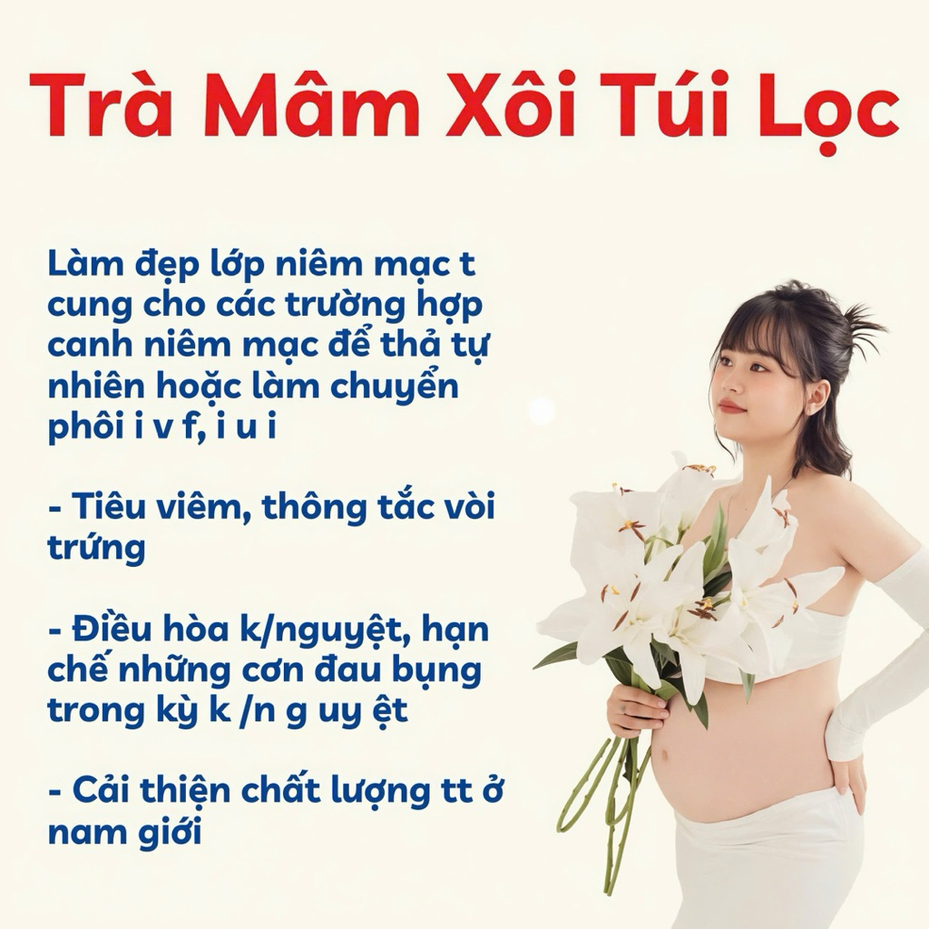 Trà Túi Lọc Lá Mâm Xôi Rừng Hà Lệ Mỹ - Làm Đẹp Niêm Mạc, Hỗ Trợ Thả Tự Nhiên Và Chuyển Phôi IVF, IUI