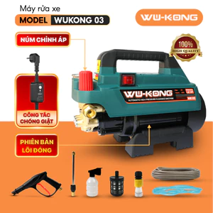 Máy rửa xe WUKONG WK 03 Lõi Đồng, Xpower RX-3A Có chỉnh áp, Có Chống Giật An Toàn, Vệ Sinh Máy Lạnh