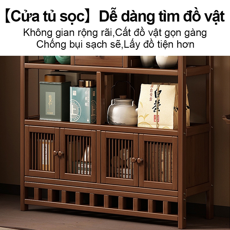 Tủ Kệ Trưng Bày Bằng Gỗ Tự Nhiên Để Sách, Đồ Gốm Sứ Trang Trí Phòng Khách Phòng Làm Việc