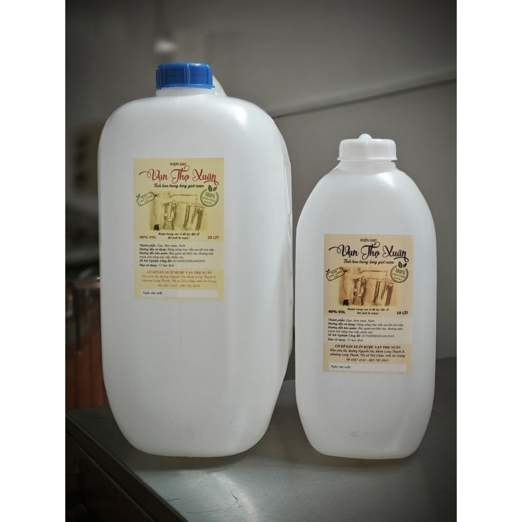 RƯỢU GẠO NGUYÊN CHẤT VẠN THỌ XUÂN 40% VOL - CÓ LỌC METHANOL - CHẾ BIẾN - NGÂM - UỐNG TRỰC TIẾP