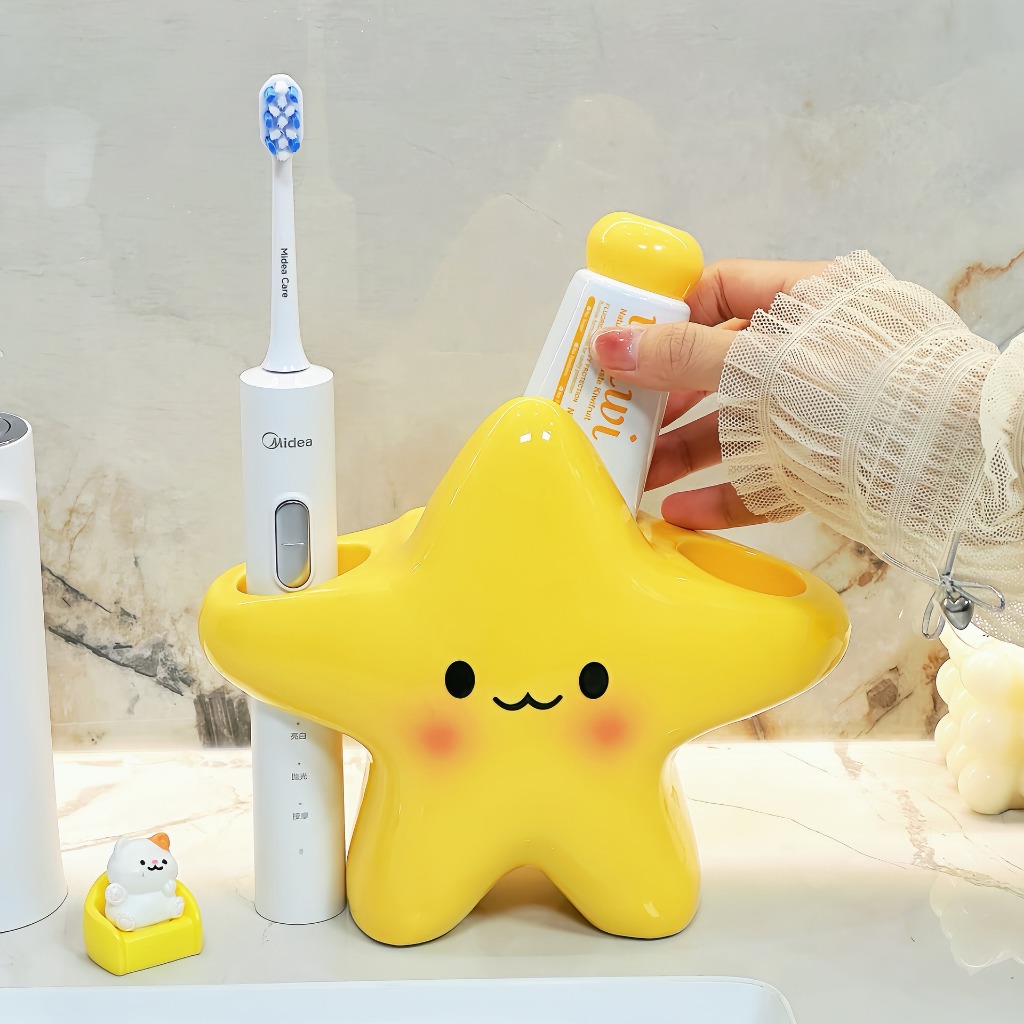 Kệ đựng bàn chải kem đánh răng ngôi sao vàng dễ thương BAG U BCSAO18
