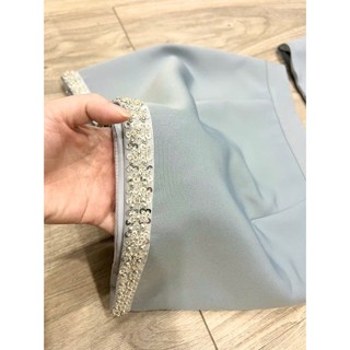 Set đồ nữ áo tay phồng đính đá + chân váy ngắn sang chảnh đi tiệc hb.studio S80