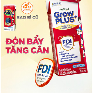 Thùng 48 Hộp Sữa GrowPLUS+ Đỏ Ít Đường Tăng Cân Hỗ Trợ Tiêu Hóa Tăng Cường Miễn Dịch 110ml 180ml -