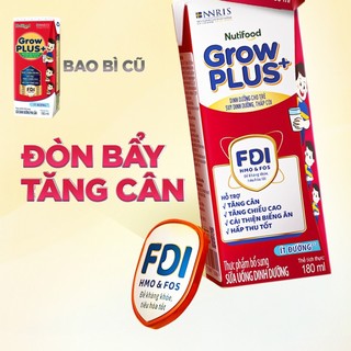 Thùng 48 Hộp Sữa GrowPLUS+ Đỏ Ít Đường Tăng Cân Hỗ Trợ Tiêu Hóa Tăng Cường Miễn Dịch 110ml 180ml -