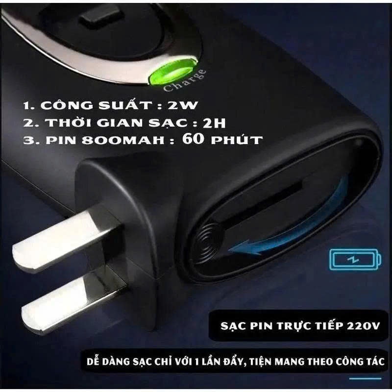 Máy Cạo Râu Nam 2 Lưỡi Mài Tự Bén Model LK-188 Mini Sang Trọng Hiện Đại [ Tặng Máy Tỉa Mũi UK ]