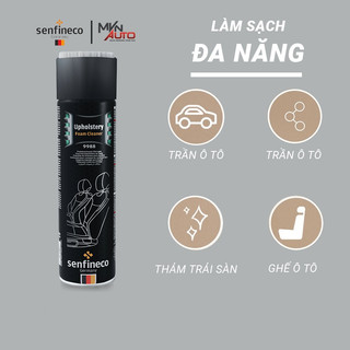 Dung dịch vệ sinh nội thất tẩy rửa ghế sofa, da, nỉ, thảm ô tô Senfineco 9988 Upholstery Foam Cleaner dung tích 650ml