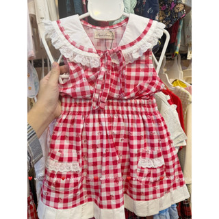 SET ÁO VÁY THỦY THỦ CARO ĐỎ TRẮNG CHO BÉ GÁI |ANHMY BAB