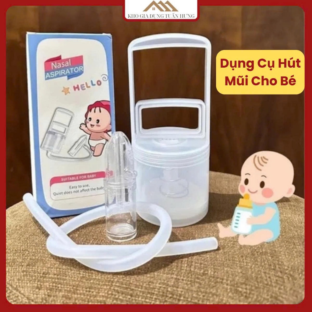 Dụng Cụ Hút Mũi Cho Bé Cầm Tay Đầu Silicone Siêu Mềm, Máy Hút Mũi Thủ Công Chống Trào Ngược