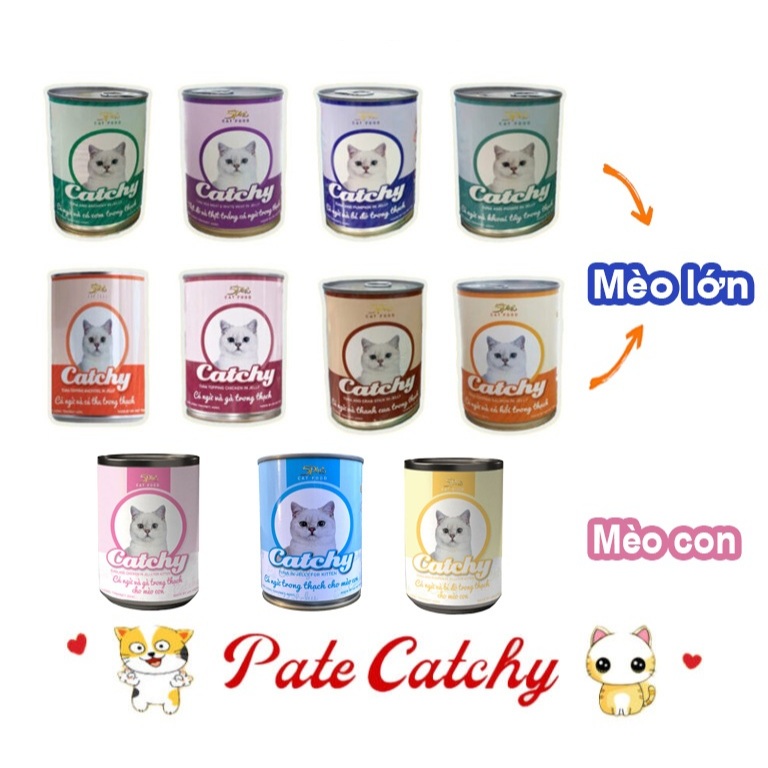 12 lon pate catchy mix vị ngẫu nhiên 400g