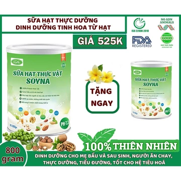 Sữa Hạt Thực Dưỡng 800g SoyNa (MẪU MỚI) chính hãng tặng kèm 1 hộp Sữa Hạt