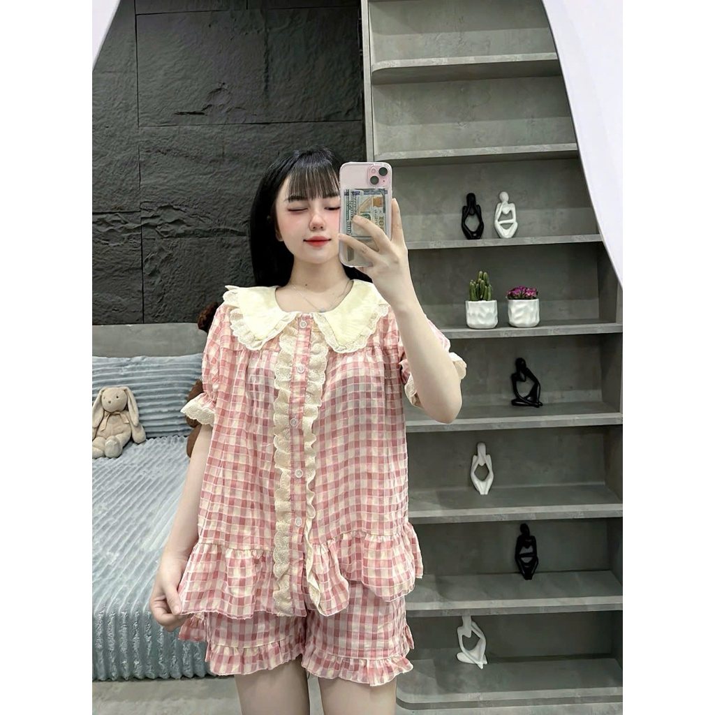 Bộ Đùi Đũi Nhung Kẻ Xinh ( 40-60kg )