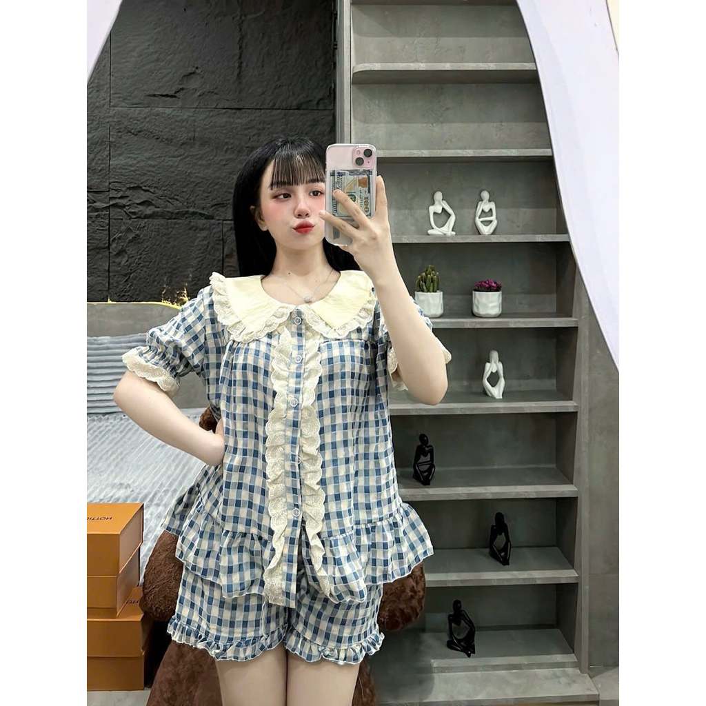 Bộ Đùi Đũi Nhung Kẻ Xinh ( 40-60kg )
