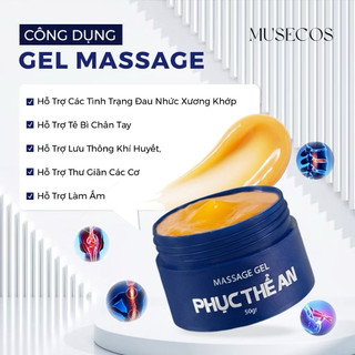 MUSECOS Cao Xoa Bóp Xương Khớp Phục Thể An Chính Hãng 50g, Gel Xoa Bóp Thư Giãn Cơ Bắp, Tiện Lợi Mang Theo