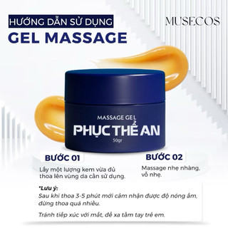 MUSECOS Cao Xoa Bóp Xương Khớp Phục Thể An Chính Hãng 50g, Gel Xoa Bóp Thư Giãn Cơ Bắp, Tiện Lợi Mang Theo