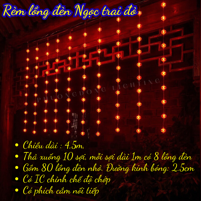 Đèn Rèm Lồng Đèn LED Trang trí Lễ Tết nhiều mẫu