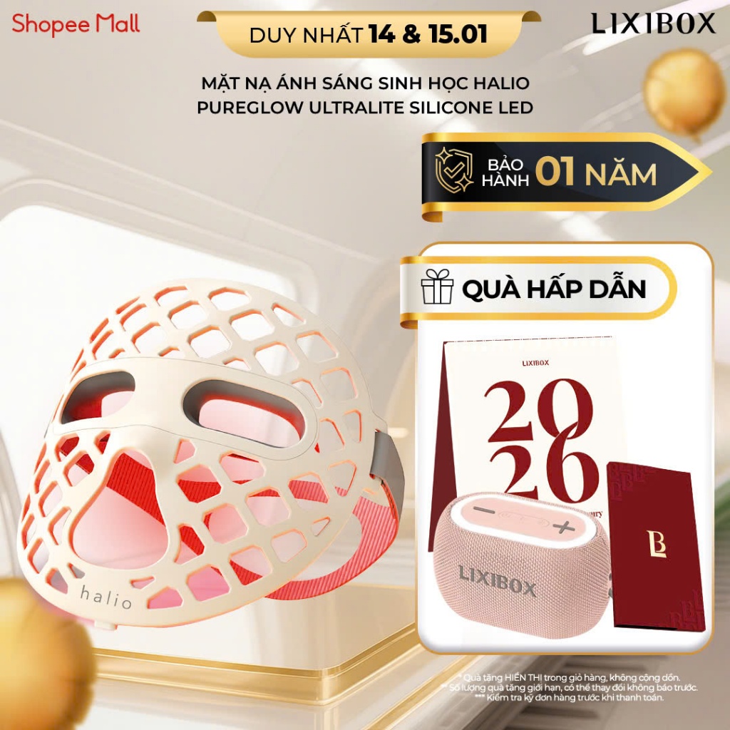Mặt Nạ Ánh Sáng Halio PureGlow Ultralite Silicone LED Face Mask