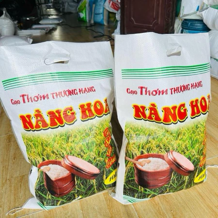 10kg Gạo Thơm Thượng Hạng Nàng Hoa, Mềm- Dẻo vừa- Thơm nhẹ
