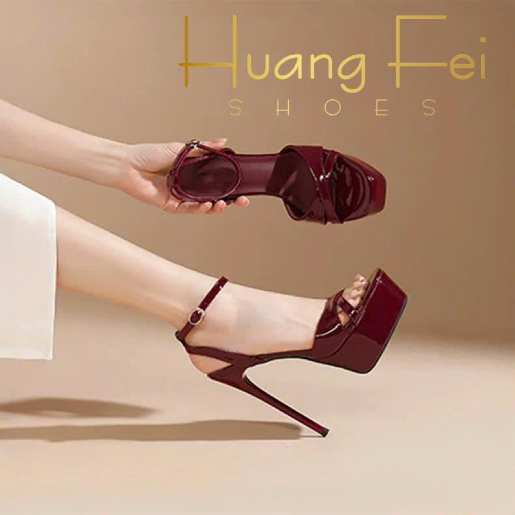 GIÀY CAO GOT SANDAL ĐỎ RƯỢU Màu Sắc Độc Quyền Cho Cuối Năm HF84