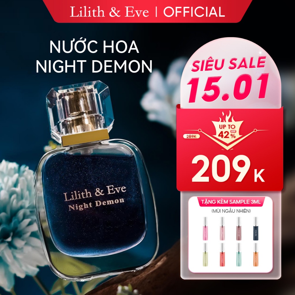 Nước hoa Lilith and Eve Night Demon Eau de Perfum 30ml nhóm hương gỗ tinh hương thơm lâu cuốn hút 5h