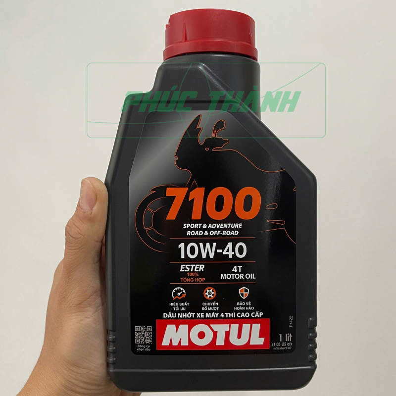 Nhớt MOTUL 7100 4T 10W40 Tổng Hợp 100% Công Nghệ Ester Dành Cho Xe Số, Xe Côn Tay, PKL Chai 1L/1.2L