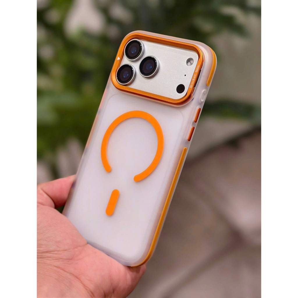 Ốp Ravaka lưng nhám chống vân tay kèm giá đỡ Camera hỗ trợ sạc Không dây cho IPhone 17 Pro Max / Pro
