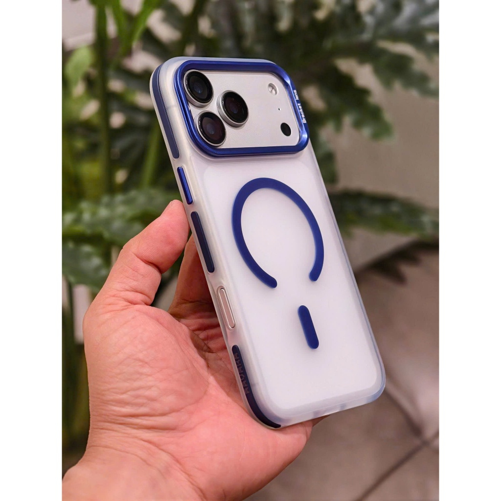 Ốp Ravaka lưng nhám chống vân tay kèm giá đỡ Camera hỗ trợ sạc Không dây cho IPhone 17 Pro Max / Pro