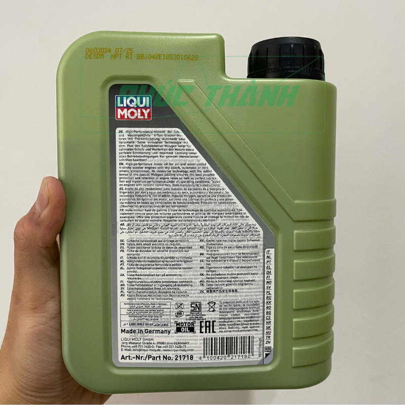Nhớt Xe Tay Ga Cao Cấp LIQUI MOLY MOLYGEN 4T 5W30 SCOOTER 800ml/1L Sản Xuất Tại Đức - Chính Hãng