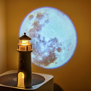 Đèn ngủ - Chiếu hình mặt trăng 3D - kèm loa Blutooth - Decor phòng, làm quà tặng | Moonlit Beacon