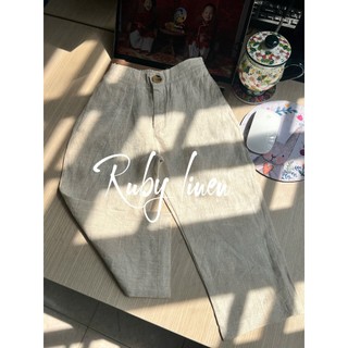 Quần dài chất liệu 100% Linen washed cho bé trai từ 3-11 tuổi. [JUNE LINEN-KIDS] #VQD01