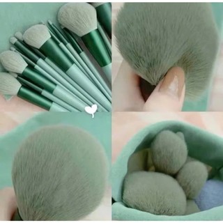 Set 13 Cọ Trang Điểm Lông Mềm Mịn Chuyên Dụng Full Makeup Kèm Túi Nhung