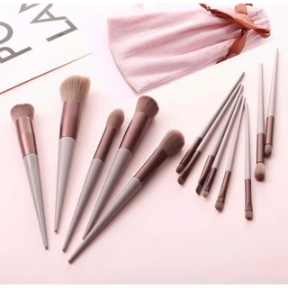Set 13 Cọ Trang Điểm Lông Mềm Mịn Chuyên Dụng Full Makeup Kèm Túi Nhung