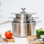 Bộ nồi inox 5 lớp - 4 món cao cấp KUCHEN (LFGB) KU3326 I Bảo hành 10 Năm — ảnh 8