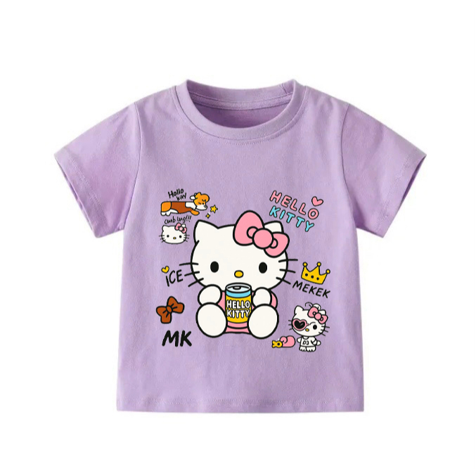 👕 Áo Thun Bé Gái mềm mịn thoáng mát in hình dễ thương 👕 AT437