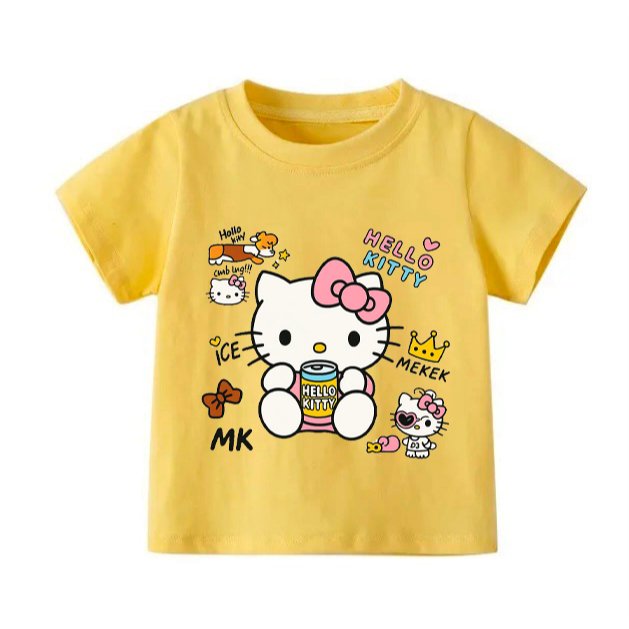 👕 Áo Thun Bé Gái mềm mịn thoáng mát in hình dễ thương 👕 AT437