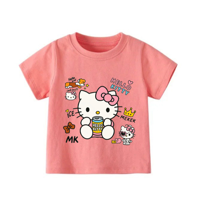 👕 Áo Thun Bé Gái mềm mịn thoáng mát in hình dễ thương 👕 AT437