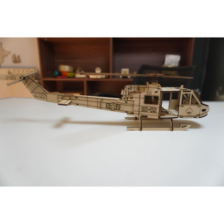 HDLaser Mô Hình Máy Bay Gỗ DIY Lắp Ghép 3D – Puzzle Gỗ Trang Trí Bàn Làm Việc Desk Decor HDF005(30x20x10cm)