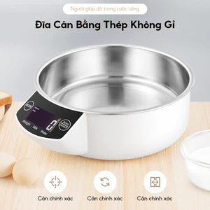 Cân điện tử pha cà phê 5kg Độ Chính Xác 1g cân thực phẩm bề mặt cân bằng thép không gỉ dễ vệ sinh