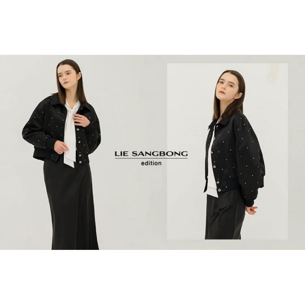 Áo khoác satin đính sequin Lie Sang Bong xuất Hàn xịn