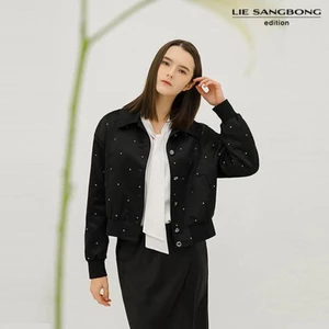 Áo khoác satin đính sequin Lie Sang Bong xuất Hàn xịn