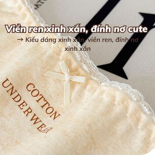 Quần lót cotton nữ cao cấp thoáng khí mềm mại cạp vừa tôn dáng gợi cảm đáy lót 2 lớp DEVARI L5210