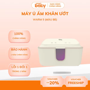 Máy ủ ấm và tiệt trùng UVC-LED khăn giấy ướt cho bé Fazt baby Warm 5 (Màu be) - bảo hành 1 năm