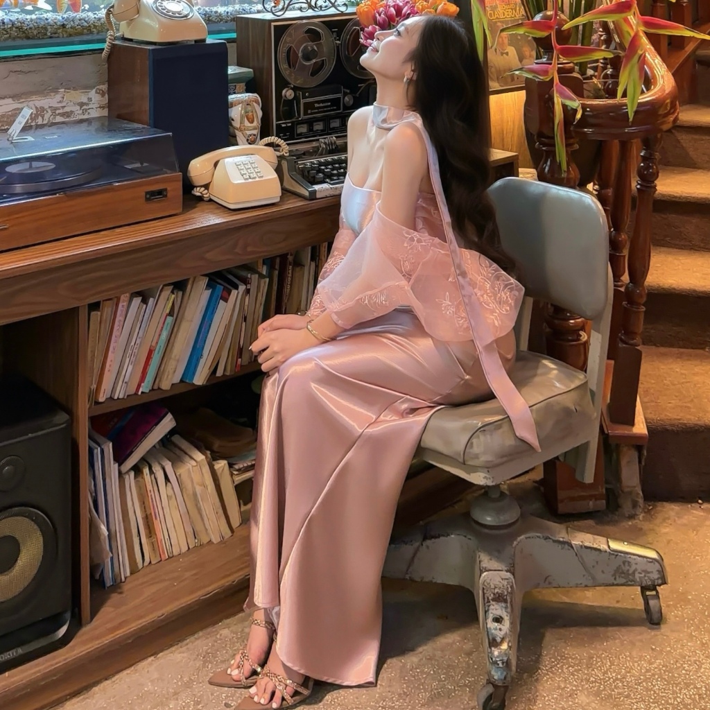 [LIVE - HỎA TỐC] ĐẦM LỤA CÚP NGỰC FAIRY DÁNG DÀI TÔN DÁNG FFCLUB
