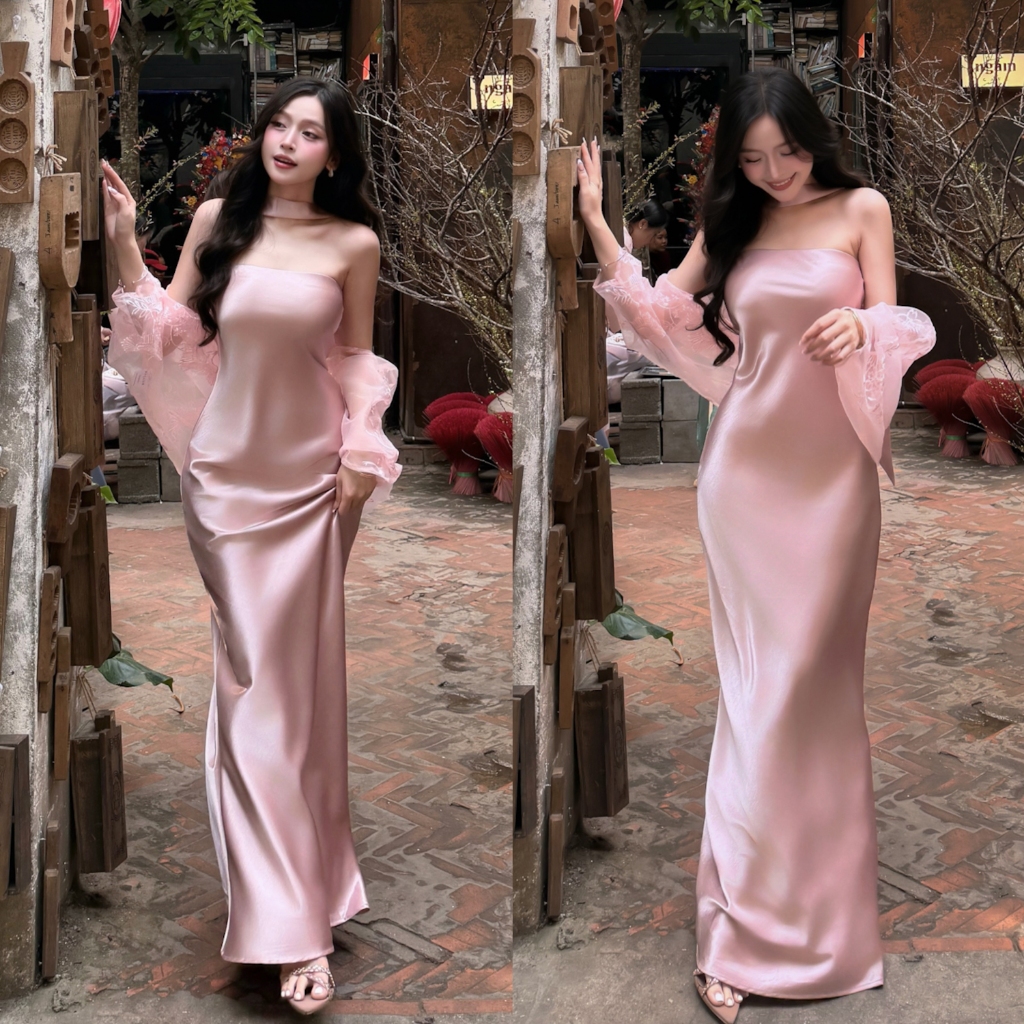 [CÓ TÁCH SET] ĐẦM LỤA CÚP NGỰC FAIRY DÁNG DÀI TÔN DÁNG FFCLUB